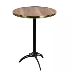 Table avec plateau résistant aux intempéries en bois noble.